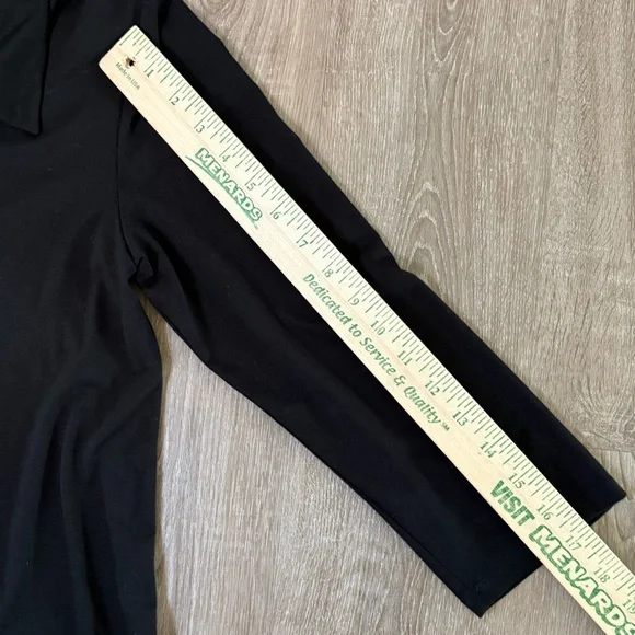 Peter Nygard Tunic Womens Sz S Black Top Blouse Stretch Shirt Lagenlook​​ - Picture 2 of 7